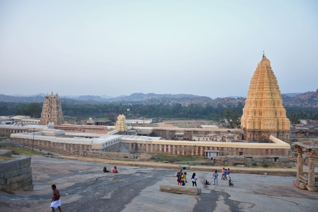 View of Outer and Inner east gopuras and North gopura of Virupaksha Complex