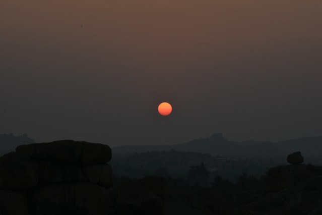 Beautiful Sunset from Hemakuta Hill
