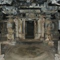 Floor view and pillar works of that Trikuta temple