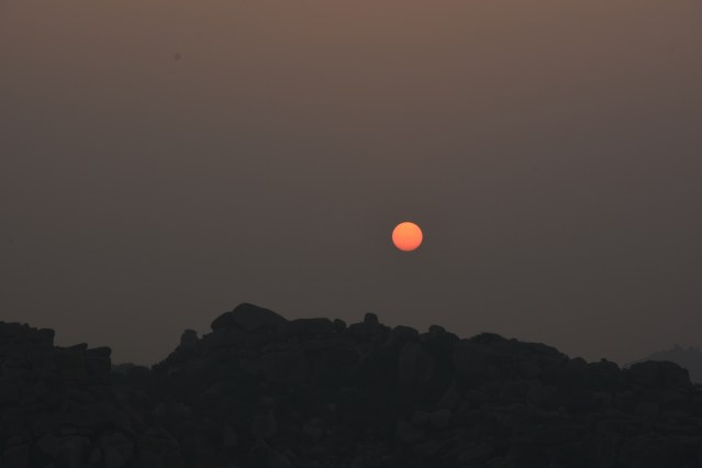 Sunrise From Malyavantha Parvatha.