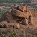 Views around Malyavantha Hill.Rock boulders Balancing.