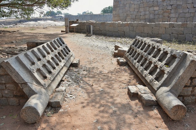 The lofty Double walls once protected a 59000 sq.m area of Royal Enclosure.
