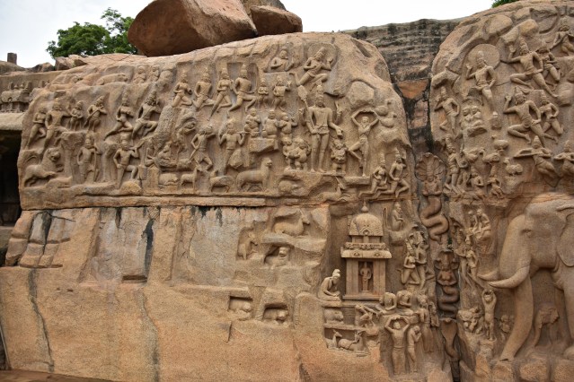 DSC_9592 - near the largest elephant,a cat doing penance is seen-represents Panchatantra stories, ancient indian stories of tact and wisdom.