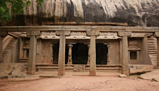 DSC_9647 - An adhisthana,2 pillars,2 pilasters and 3 ankanas forming the facade of Ramanuja cave.