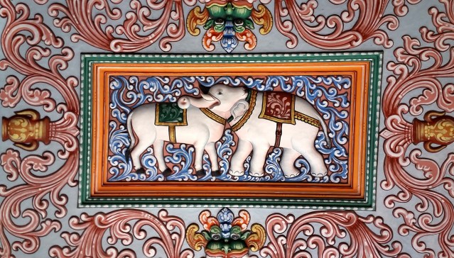 C360_2018-08-29 - Dual perspective painting found in the ceiling of Thanjavur Maharaja Serfoji's Sarasvati Mahal Library. (3)