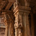 DSC_0389 – Beautifully carved Kinnara (half man,half horse) figure in the Mukhamandapa of Subrahmanya shrine (NW), Thanjavur