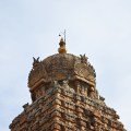 DSC_0480 – Peeled Orange shaped Sikhara of 80 tonnes and Gold plated final Stupi with inscriptions of Tanjavur Maratta King.