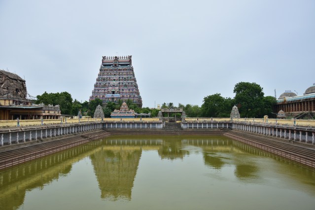 DSC_9804 - North gopuram,1000 pillared hall on east and Shivgangai pool of Thillai Nataraja temple, Chidambaram.