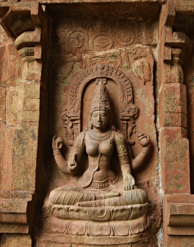 DSC_9915 - Display of Saraswati devi opposite to Shiva garlanding Rajendra I with Parvati.