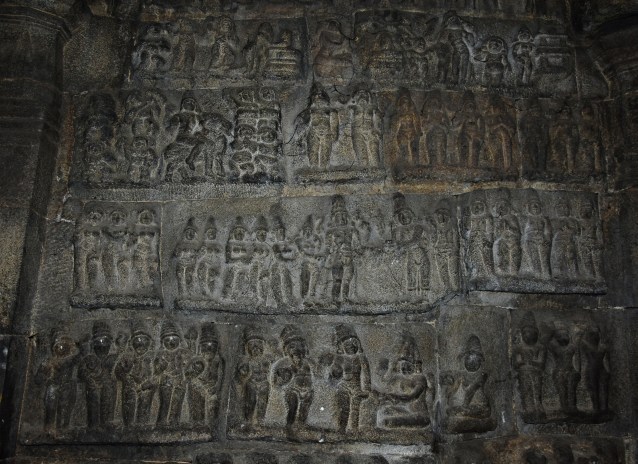 DSC_9935 - opposite to main shrine inside the Ardhamandapa showing various Shaivism legends.