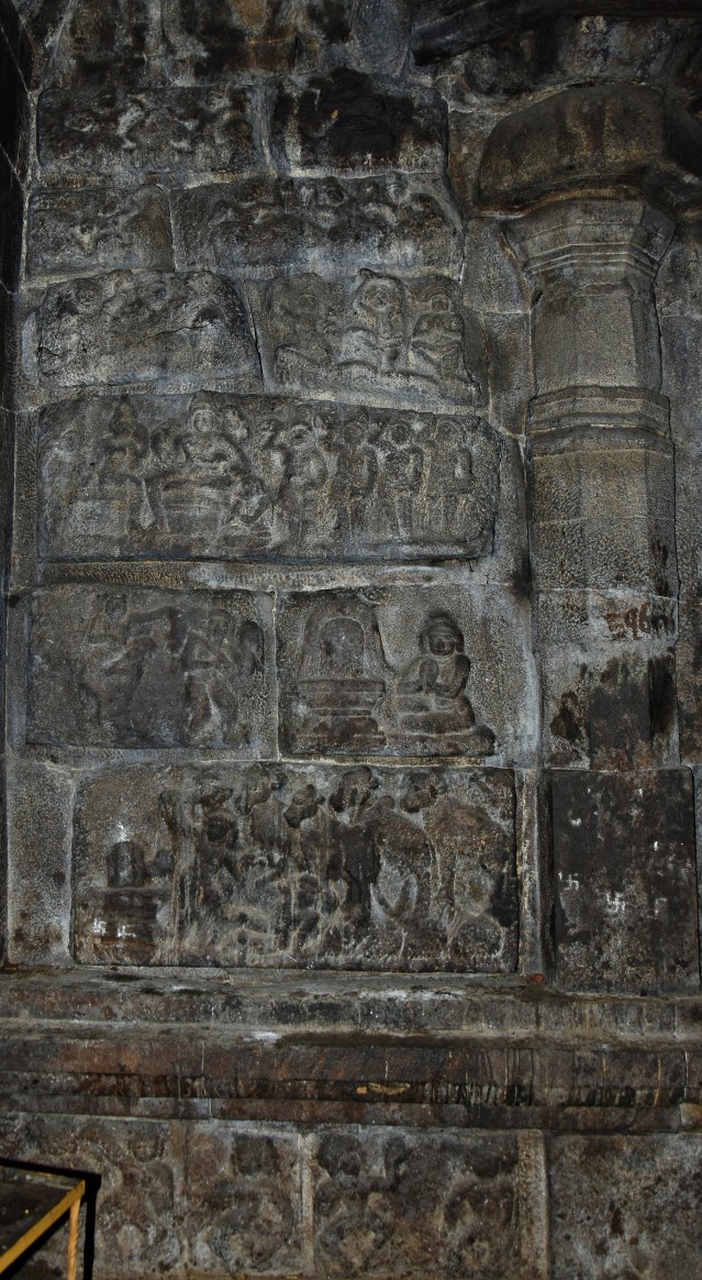 DSC_9939 - opposite to main shrine inside the Ardhamandapa showing various Shaivism legends.