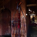 DSC_1456 Display of Konyak tribal guns inside Konyak morung.