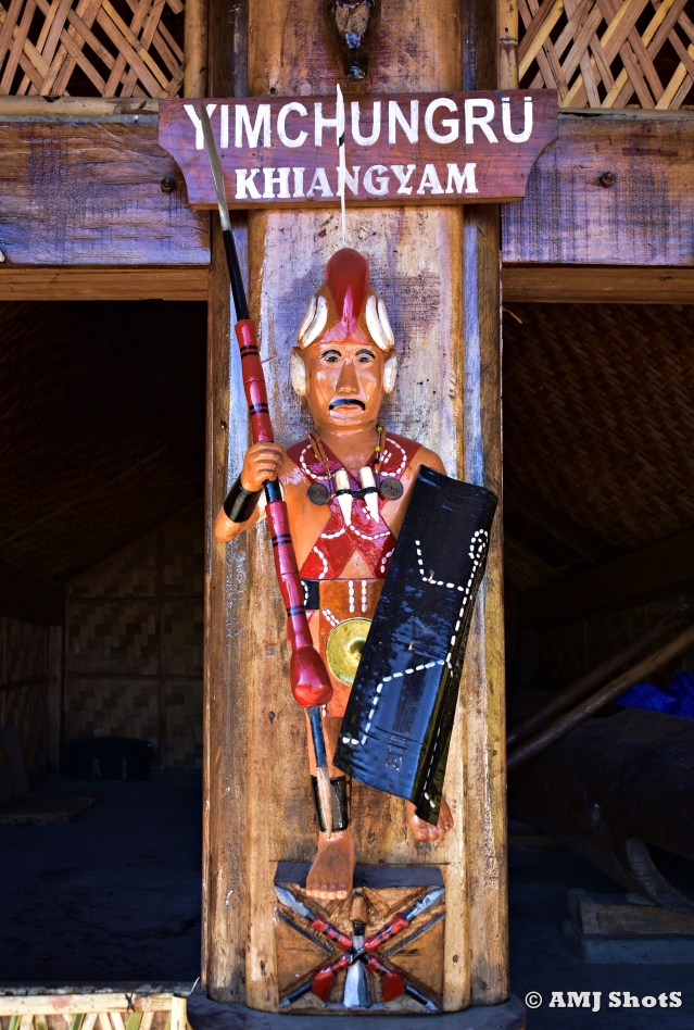 DSC_1828 Wooden sculpture of a Yimchunger tribal warrior.