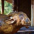 DSC_2370 Wooden sculpture of a village goat inside Garo mmorung.