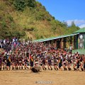 DSC_2465 Khiamniungan tribe showing Phen Lou (Taking of a new Log for their traditional drum from the forest).