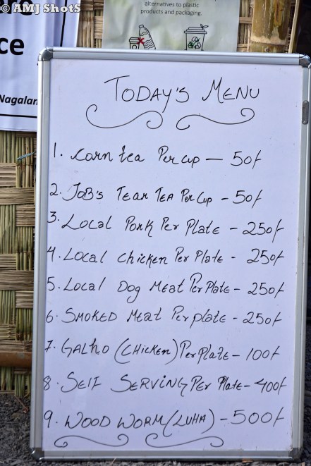 DSC_2958 Breakfast menu from Chakhesang Morung.