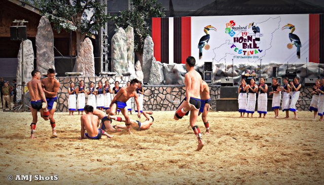 DSC_3181 Lotha tribe showing their Indigenous game - Cock fight or Ejupta.