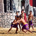 DSC_3585 Garo tribe performing their traditional game – Jaktongsika (A test of strength between 2 men)
